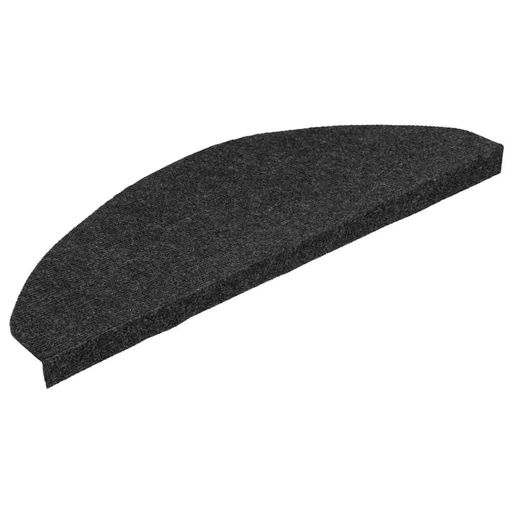Vidaxl trapmatten zelfklevend 30 st 65x22,5x3,5 cm zwart