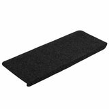 Vidaxl trapmatten zelfklevend 30 st 65x24,5x3,5 cm zwart