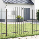 Vidaxl tuinhek 2 pcs grijs 170 x 190 cm gepoedercoat staal