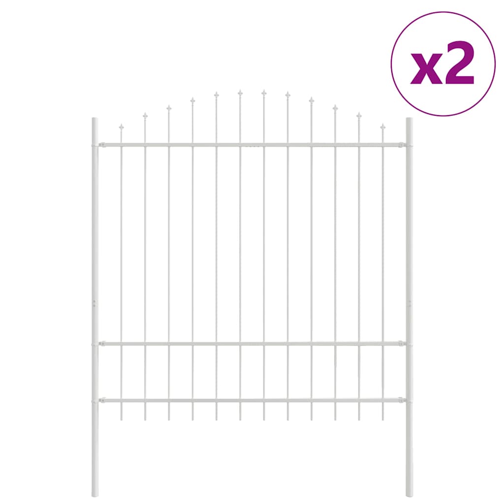 Vidaxl tuinhek 2 pcs wit 170 x 215 cm gepoedercoat staal