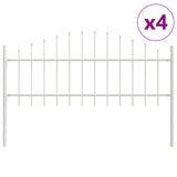 Vidaxl tuinhek 4 pcs wit 170 x 140 cm gepoedercoat staal