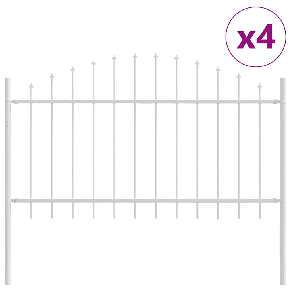 Vidaxl tuinhek 4 pcs wit 170 x 140 cm gepoedercoat staal