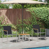 Vidaxl tuin eettafelset 3 st bruin en zwart