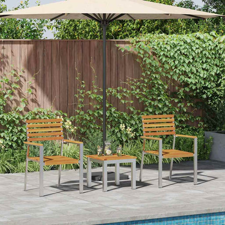 Vidaxl tuin eettafelset 3 st bruin