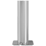 Vidaxl schouwkop verlenging zilver 24 x 24 x 50 cm roestvrij staal