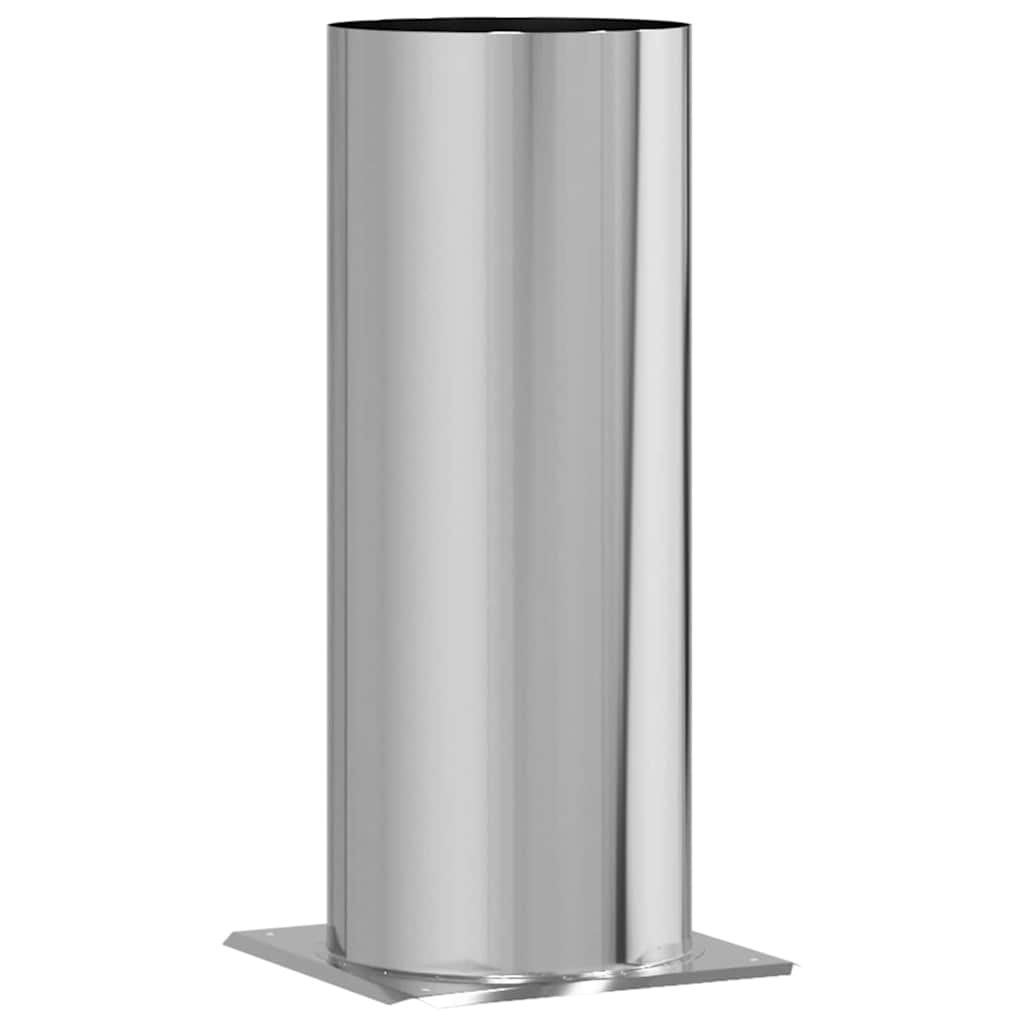 Vidaxl schouwkop verlenging zilver 31 x 31 x 50 cm roestvrij staal