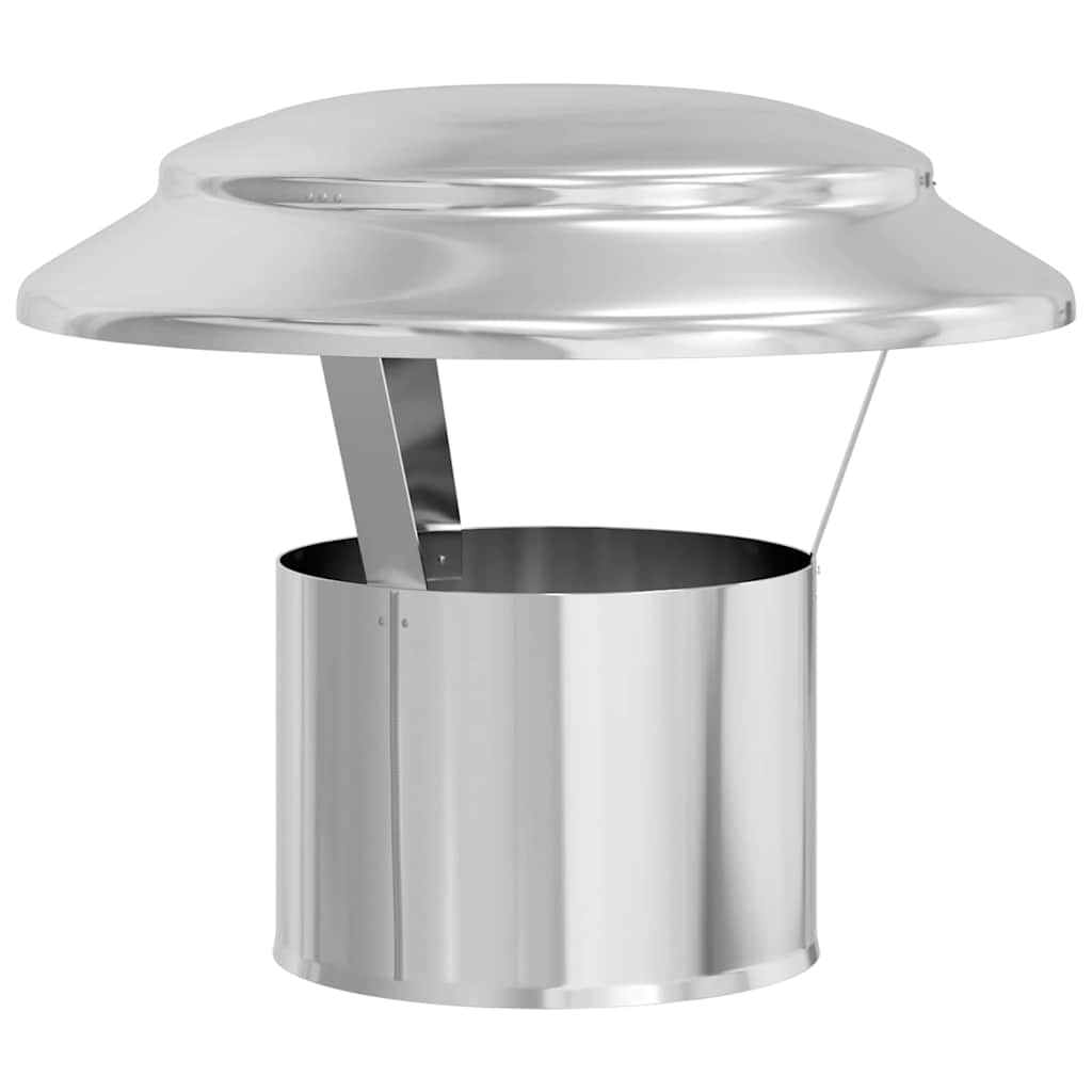 Vidaxl regenbescherming voor schoorsteen zilver 25 x 25 x 20 cm