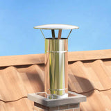 Vidaxl regenbescherming voor schoorsteen zilver 35 x 35 x 20 cm