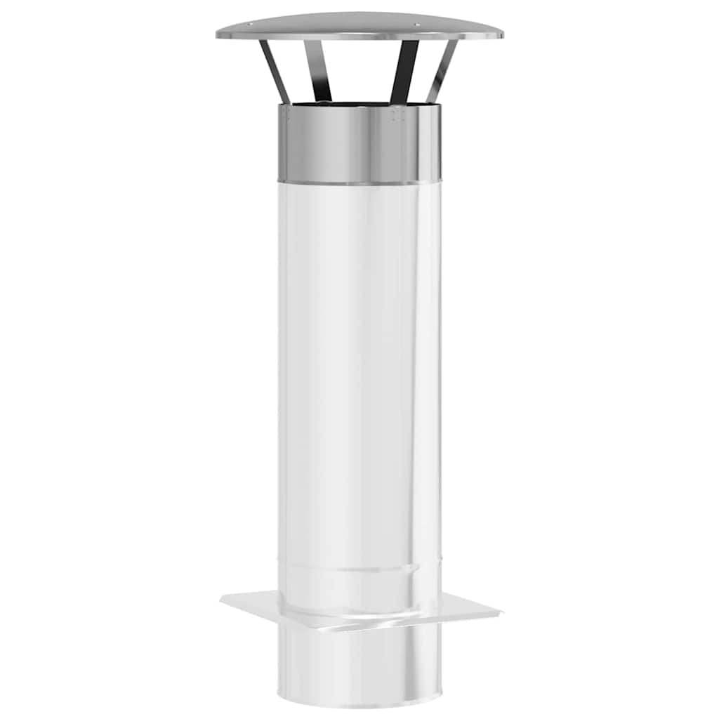 Vidaxl regenbescherming voor schoorsteen zilver 35 x 35 x 20 cm