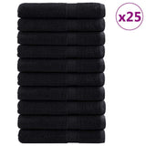 Vidaxl gastendoek solund 25 pcs zwart 100 x 200 cm 550 gsm