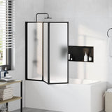 Vidaxl douchescherm zwart 120 x 2 x 117 cm aluminium