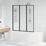 Vidaxl douchescherm zwart 132 x 2 x 140 cm aluminium