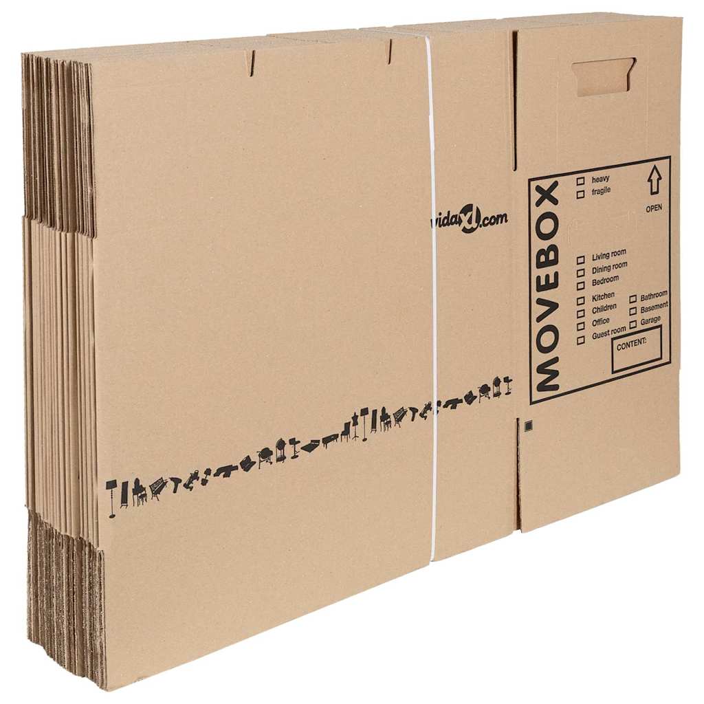 Vidaxl verhuisdoos 20 pcs naturel 59 x 31,5 x 31,5 cm karton