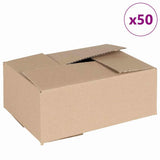 Vidaxl vouwdoos met opslag 50 pcs naturel 25 x 17,5 x 10 cm karton