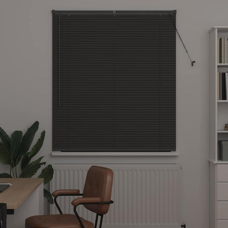 Vidaxl venetiaanse jaloezie donkergrijs 130 x 115 cm 25 mm aluminium