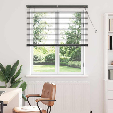Vidaxl venetiaanse jaloezie donkergrijs 175 x 110 cm 25 mm aluminium