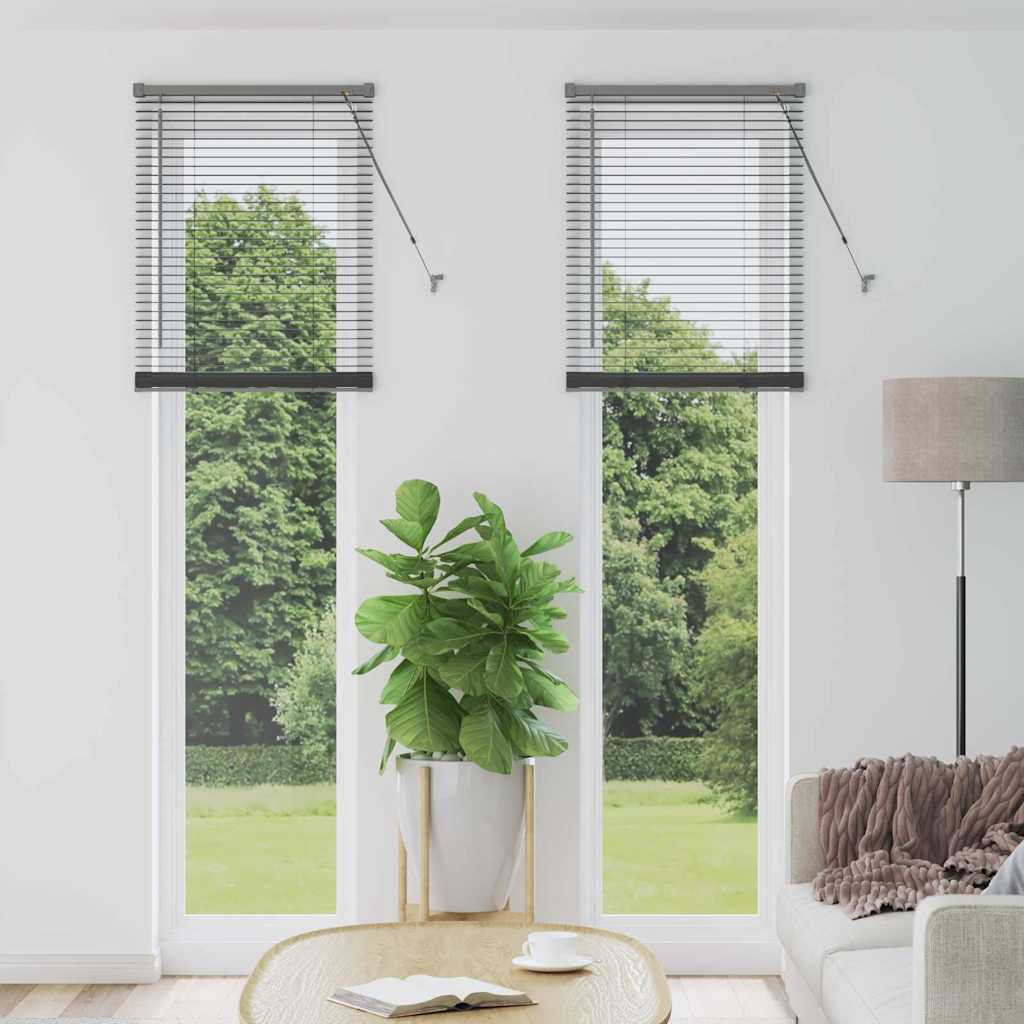 Vidaxl venetiaanse jaloezieën donkergrijs 220 x 55 cm aluminium