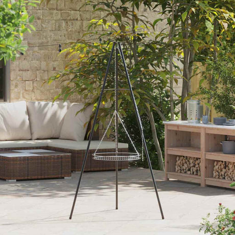 Vidaxl kampvuur tripod 2 st zwart staal