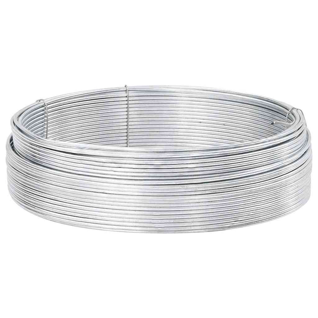 Vidaxl hek binddraad zilver 80 m warm verzinkte draad