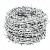 Vidaxl prikkeldraad zilver 50 m warmgedipte gegalvaniseerde staal