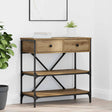 Vidaxl wandtafel bruin 75 x 34,5 x 75 cm hout
