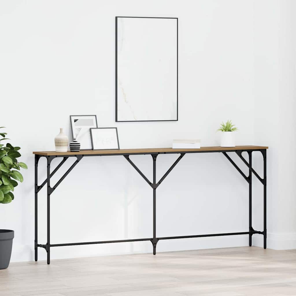 Vidaxl wandtafel artisanaal eikenkleurig 180 x 23 x 75 cm