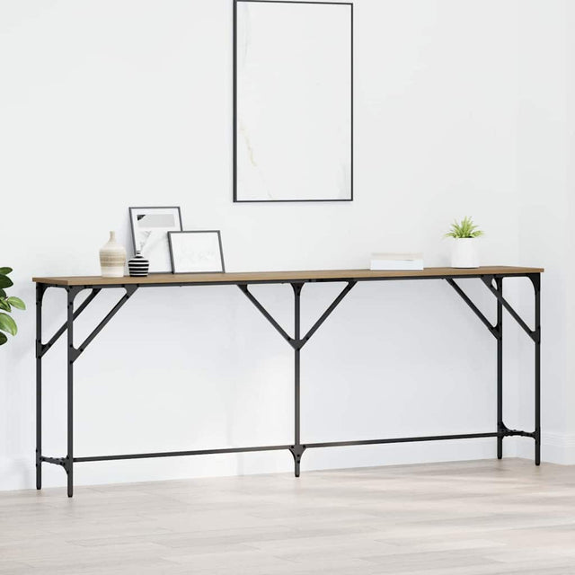 Vidaxl wandtafel artisanaal eikenkleurig 200 x 29 x 75 cm