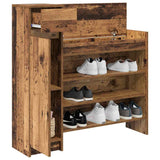 Vidaxl schoenenkast met lade oudhout 100,5 x 28 x 100 cm bewerkt hout