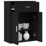 Vidaxl dressoir zwart eiken 60 x 30 x 84 cm bewerkt hout