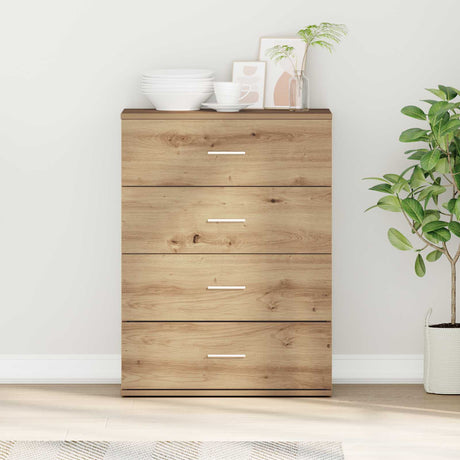 Vidaxl dressoir artisan eiken 60 x 39 x 80 cm bewerkt hout