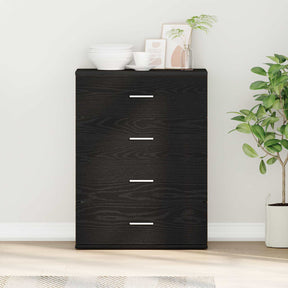 Vidaxl dressoir zwart eiken 60 x 39 x 80 cm bewerkt hout