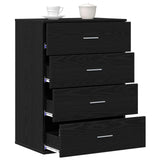 Vidaxl dressoir zwart eiken 60 x 39 x 80 cm bewerkt hout
