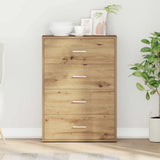 Vidaxl dressoir artisan eiken 60 x 31 x 84 cm bewerkt hout