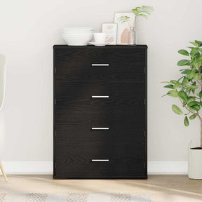 Vidaxl dressoir zwart eiken 60 x 31 x 84 cm bewerkt hout