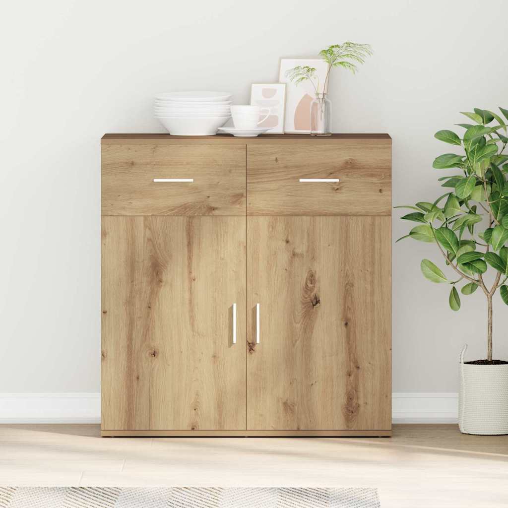 Vidaxl dressoir artisan eiken 78 x 38 x 80 cm bewerkt hout