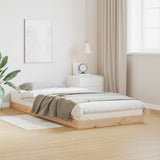 Vidaxl vloerbedframe naturel 80 x 220 cm massief grenenhout