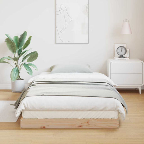 Vidaxl vloerbedframe naturel 80 x 220 cm massief grenenhout
