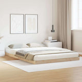 Vidaxl vloerbedframe naturel 140 x 220 cm massief grenenhout