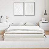 Vidaxl vloerbedframe wit 140 x 220 cm massief grenenhout
