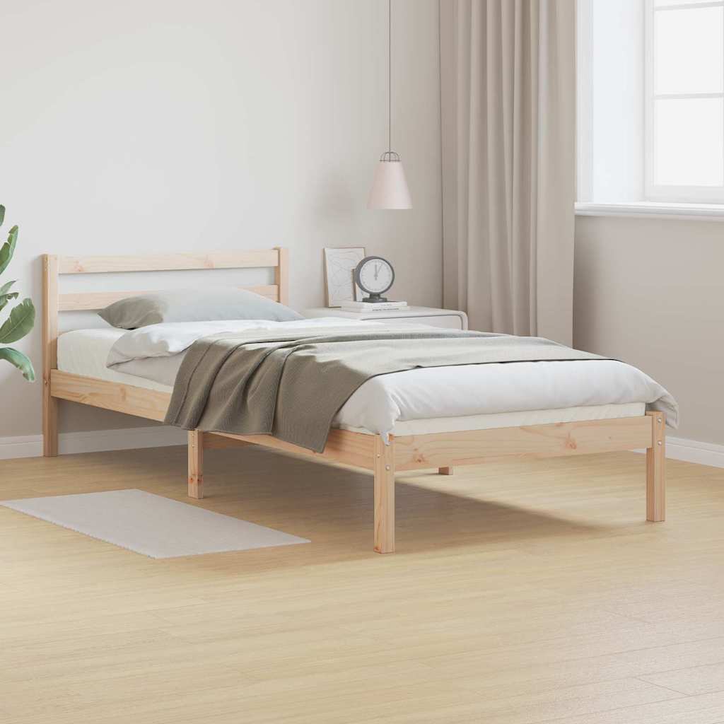 Vidaxl bedframe bruin 215,5 x 85,5 x 69,5 cm massief vurenhout