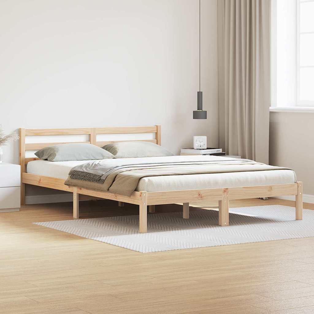 Vidaxl bedframe bruin 215,5 x 145,5 x 69,5 cm massief vurenhout