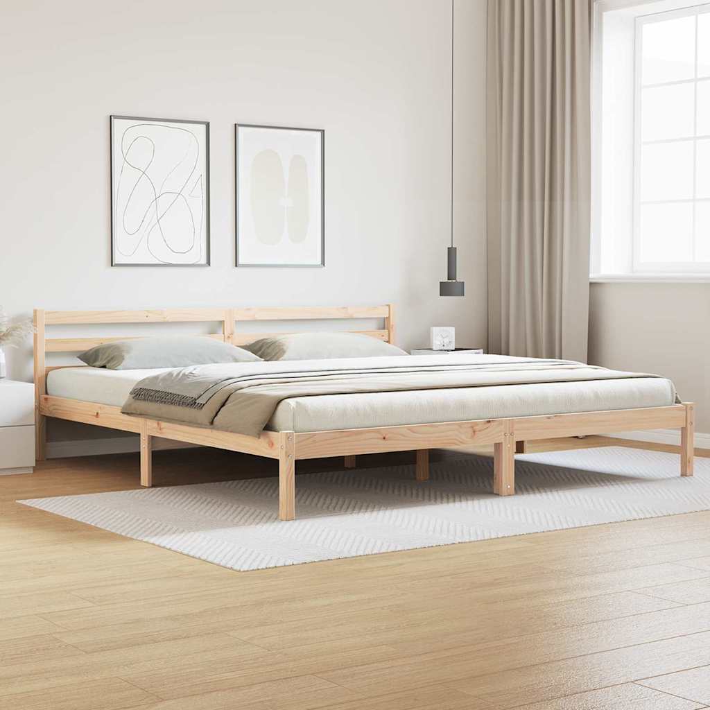 Vidaxl bedframe bruin 225,5 x 185,5 x 69,5 cm massief vurenhout