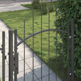 Vidaxl tuinpoort met slot grijs 100 x 100 cm staal