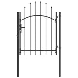 Vidaxl tuinpoort met slot grijs 150 x 100 cm staal