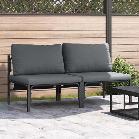Vidaxl buitenmeubilair 2 stuk antraciet 80 x 80 x 71 cm staal