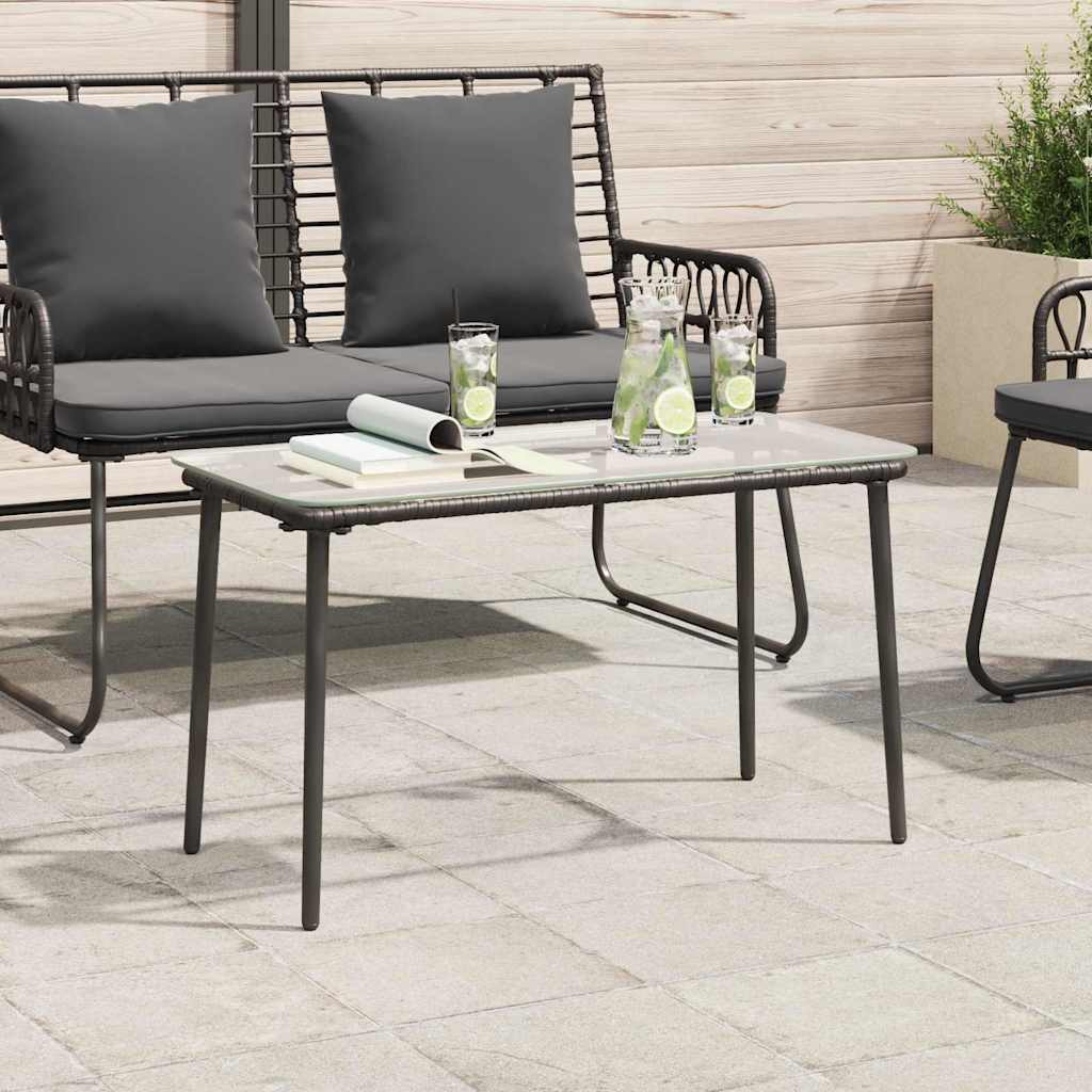 Vidaxl tuinstafel zwart 80 x 40 x 45 cm poly rattan