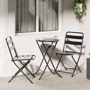 Vidaxl tuin bistro set 3 st antraciet staal