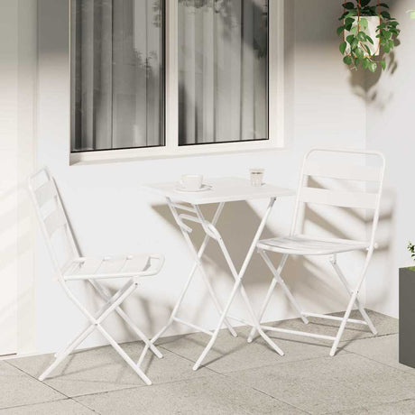 Vidaxl tuin bistro set 3 st wit staal