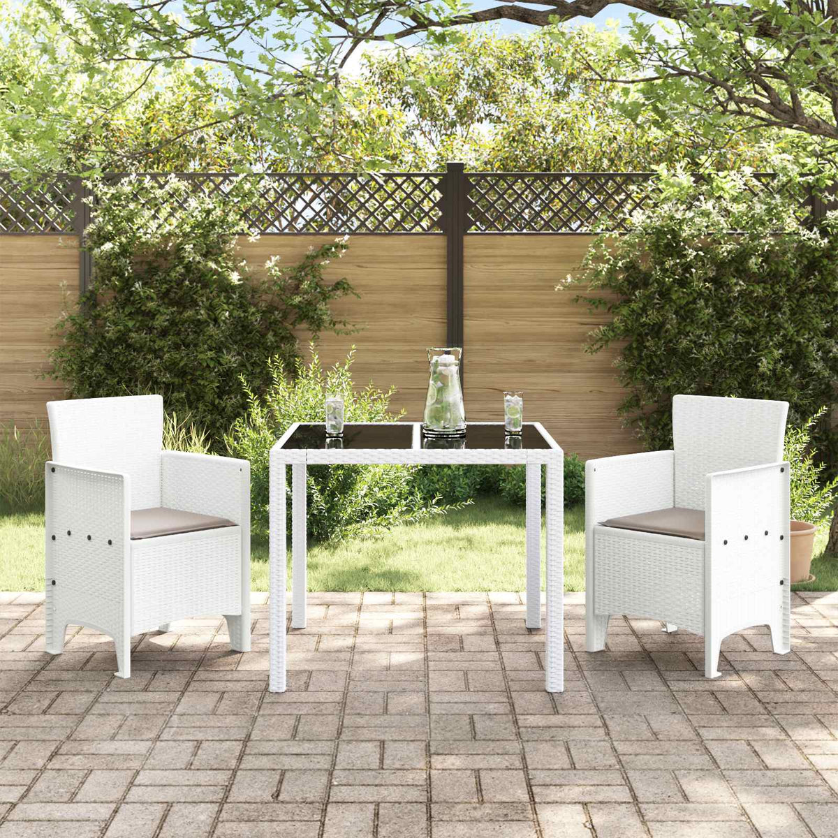 Vidaxl tuinstoel 2 st wit polypropyleen