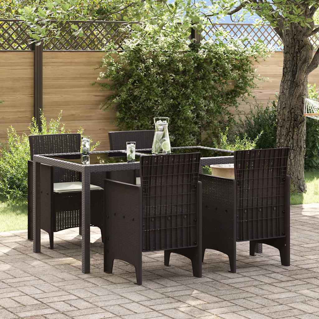 Vidaxl tuinstoel 4 st bruin polypropyleen